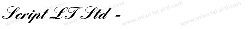 Script LT Std字体字体转换